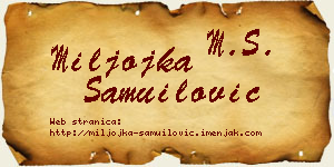 Miljojka Samuilović vizit kartica